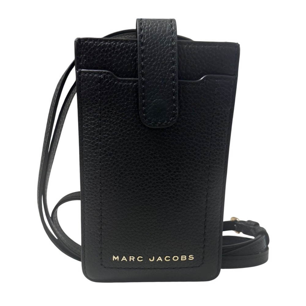 Marc Jacobs Smartphone Crossbody Bag Women Black  Excellent Leather - Picture 2 of 14